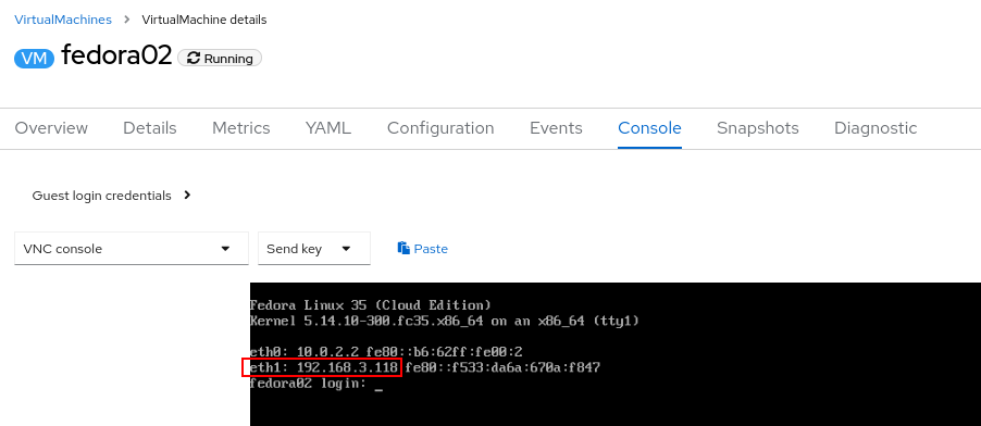 06 VM Network Console