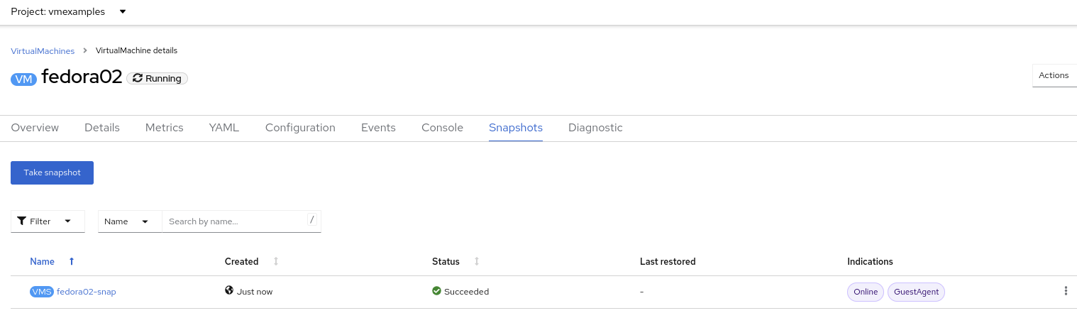 12 VM Snapshot Taken